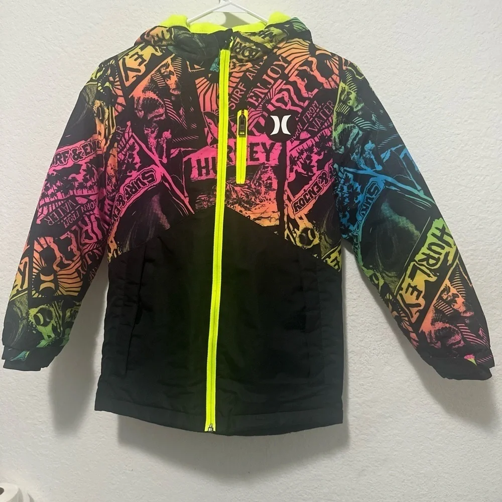 Hurley Multicolor Graphic Hoodie Boys Youth 7/8